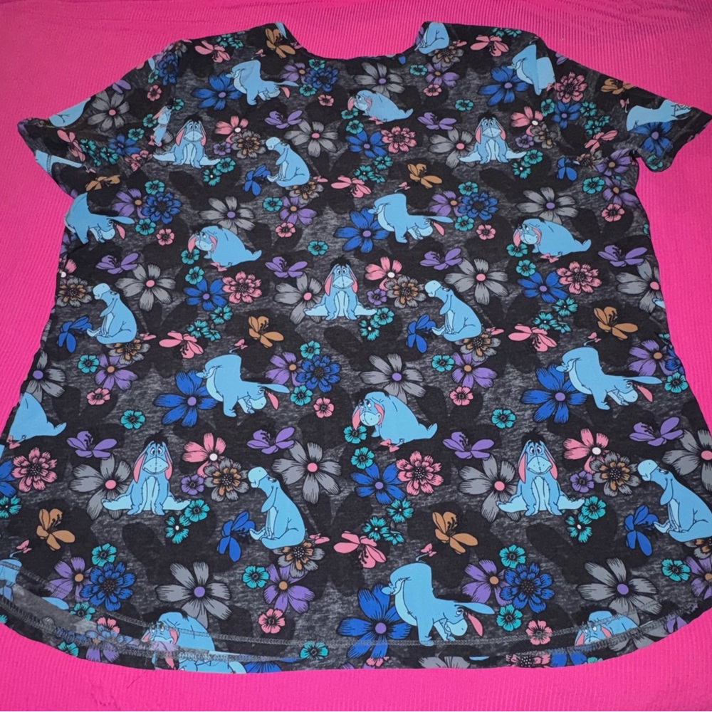 Eeyore Disney Scrub Top - Black and Blue - Picture 5 of 10